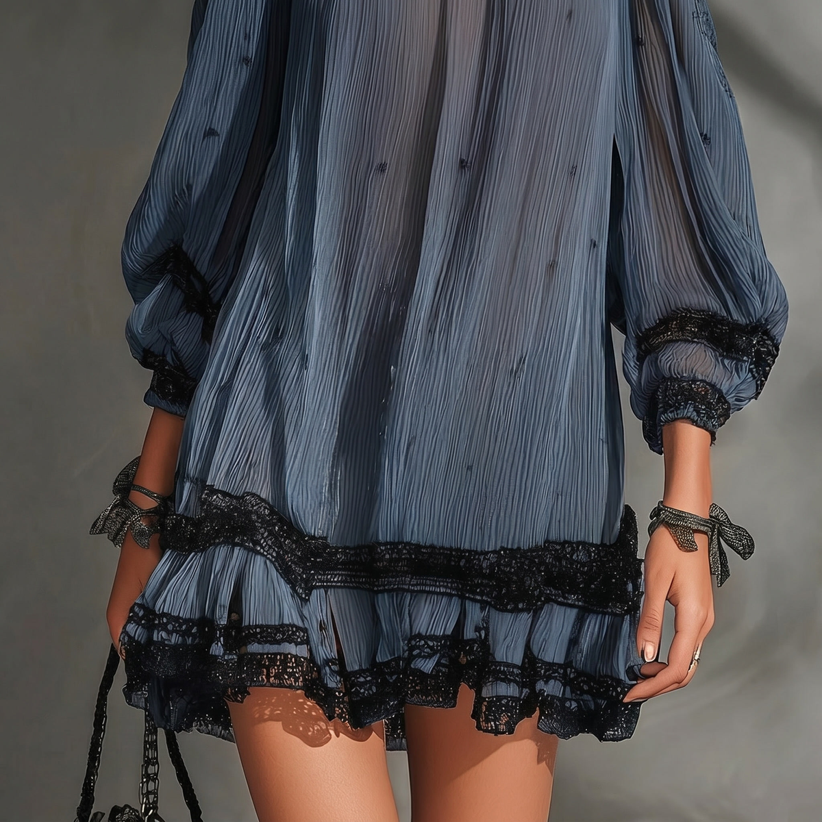 Mini vestido con escote Bardot