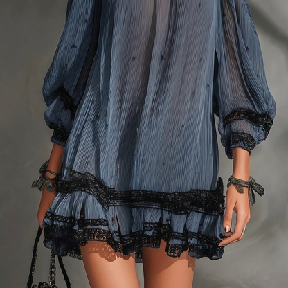 Mini vestido con escote Bardot