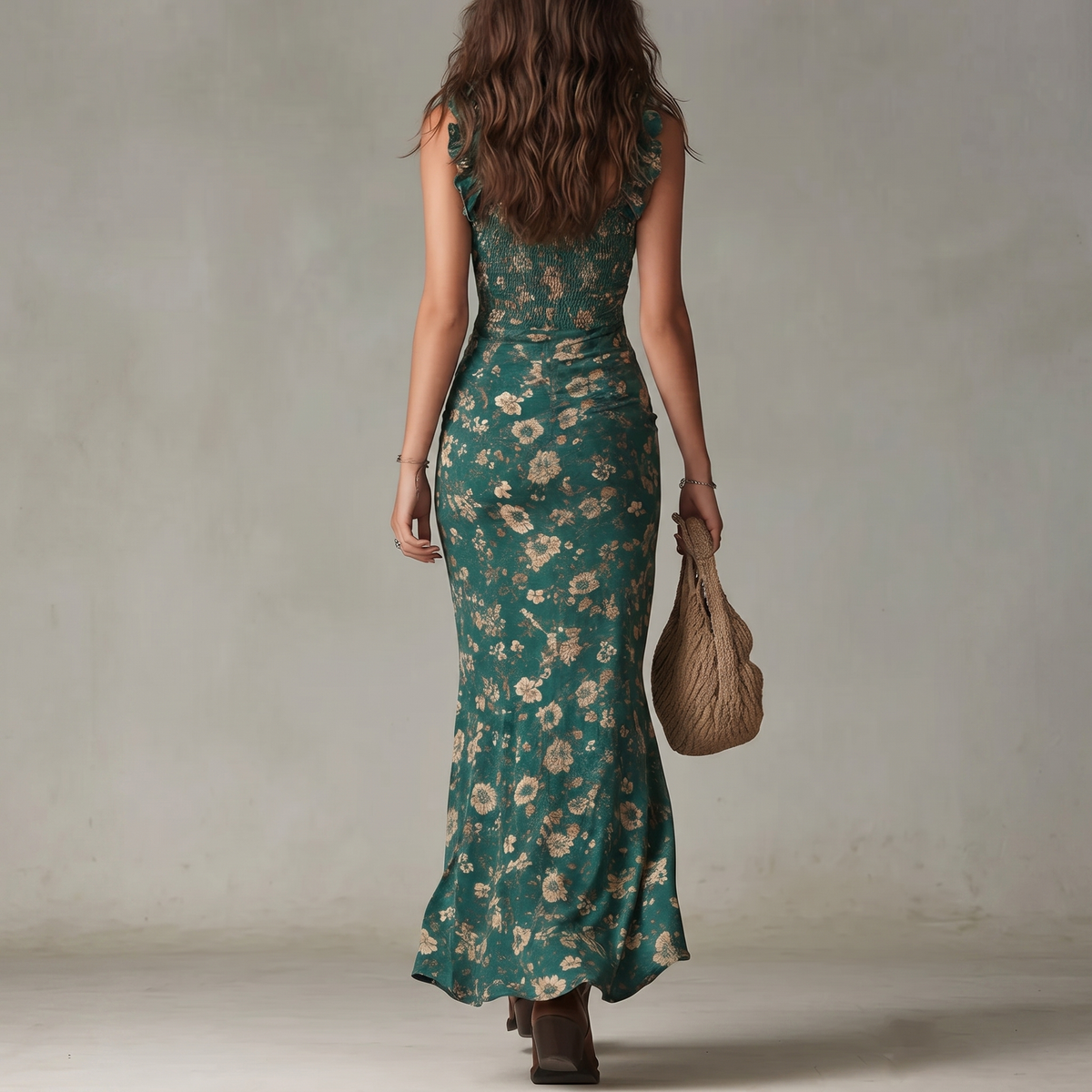 Robe longue bohème imprimée