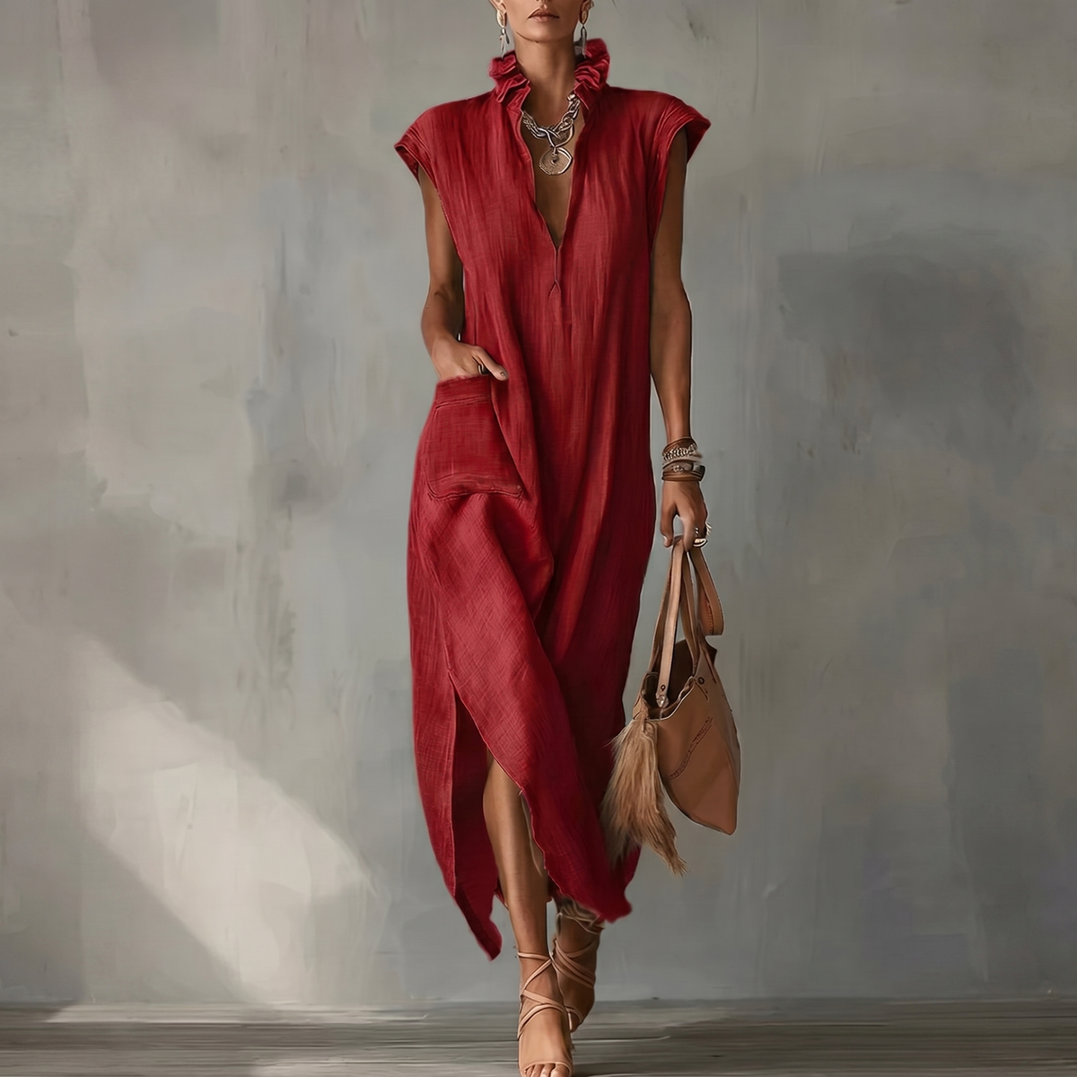 Robe fluide décolleté en V