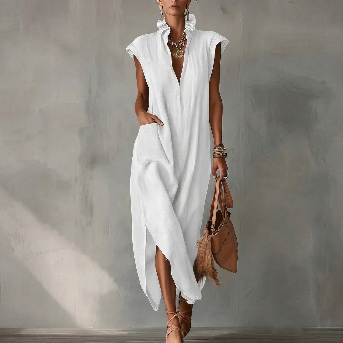 Robe fluide décolleté en V