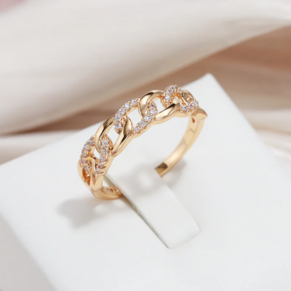 Fátima - Bague Dorée “Maille Chic”