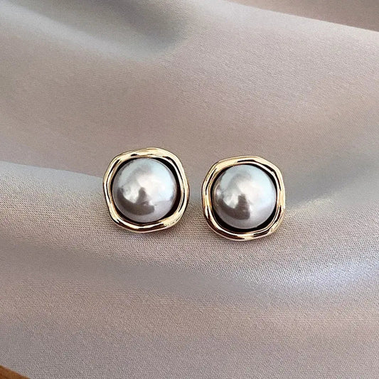 Boucles d'Oreilles en Perle Noire de Luxe