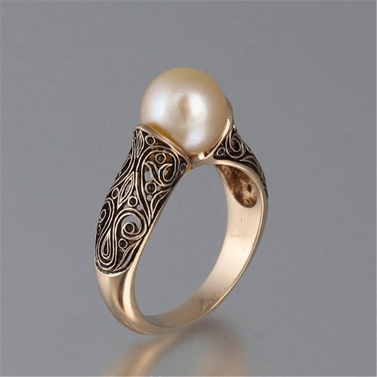 Bague Vintage en Perles et Or Intemporelle