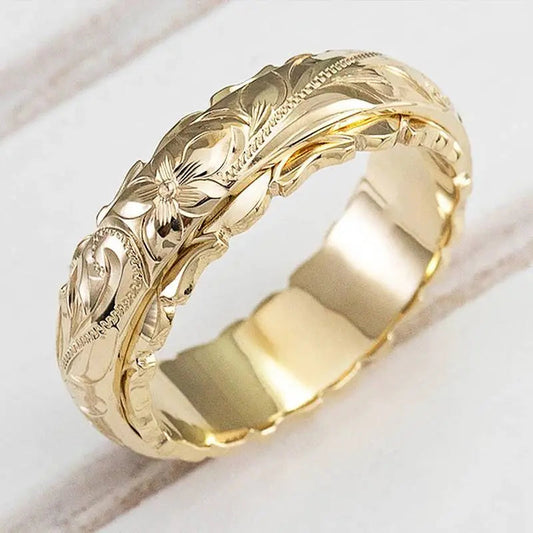 Antonia - Bague Dorée “Fleur Ancienne”