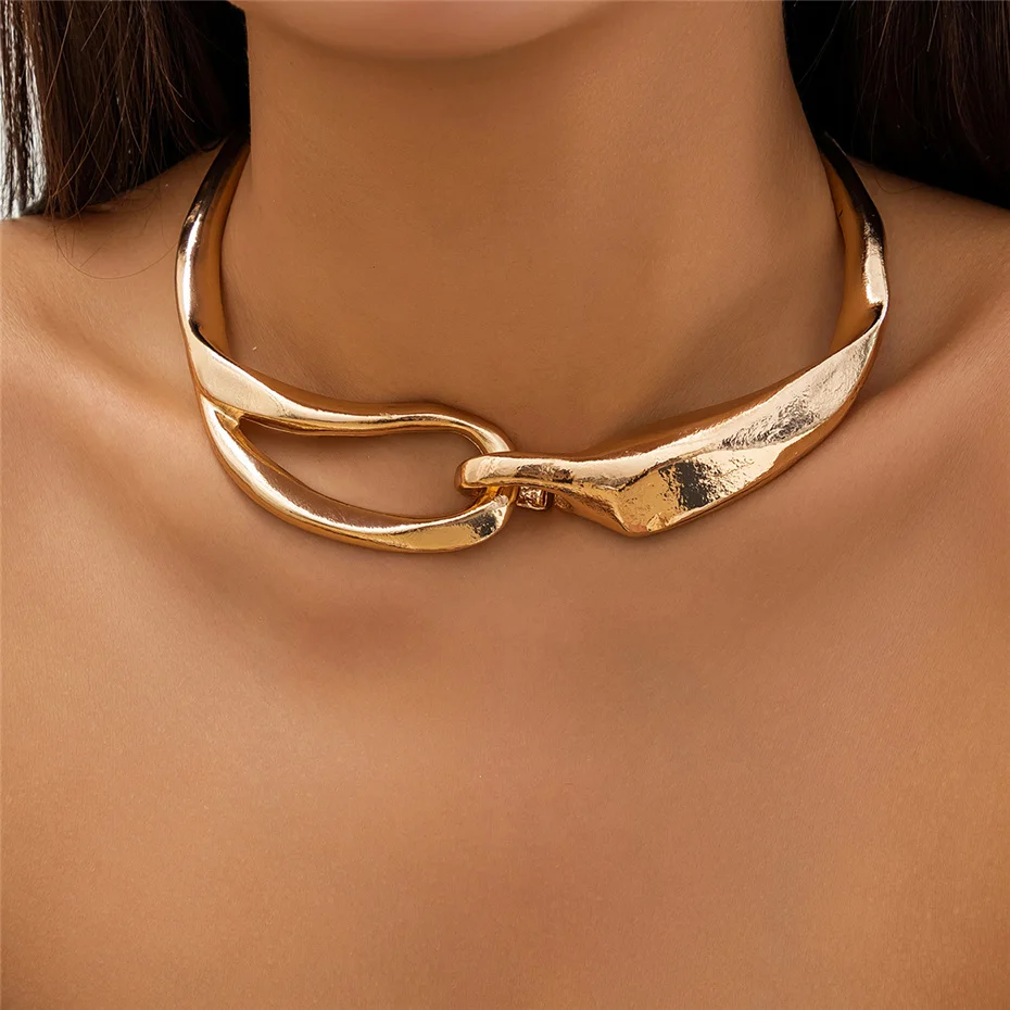 Rosario - Collier Doré à Texture Audacieuse