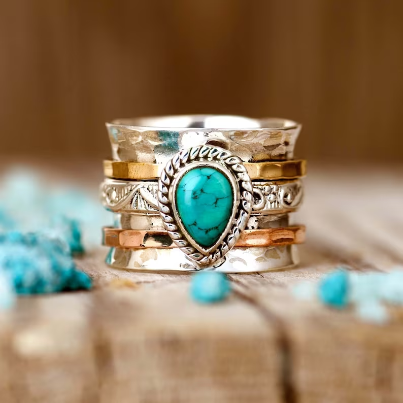 Azzurra™ - Bague Statement avec Turquoise Ovale