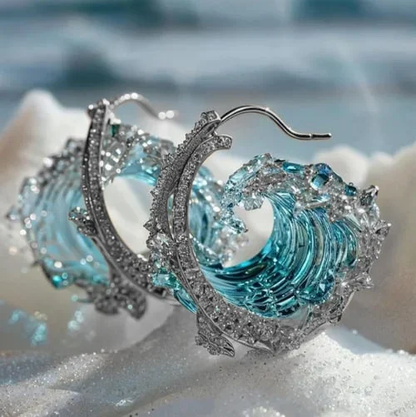 Suzanne - Boucles d'Oreilles Vagues de Mer