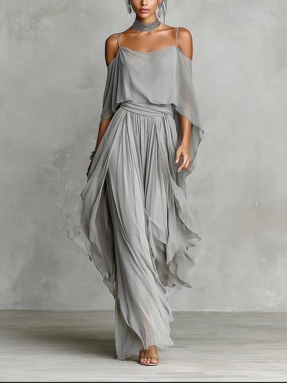 Claire - Ensemble Gris Bretelles Fines