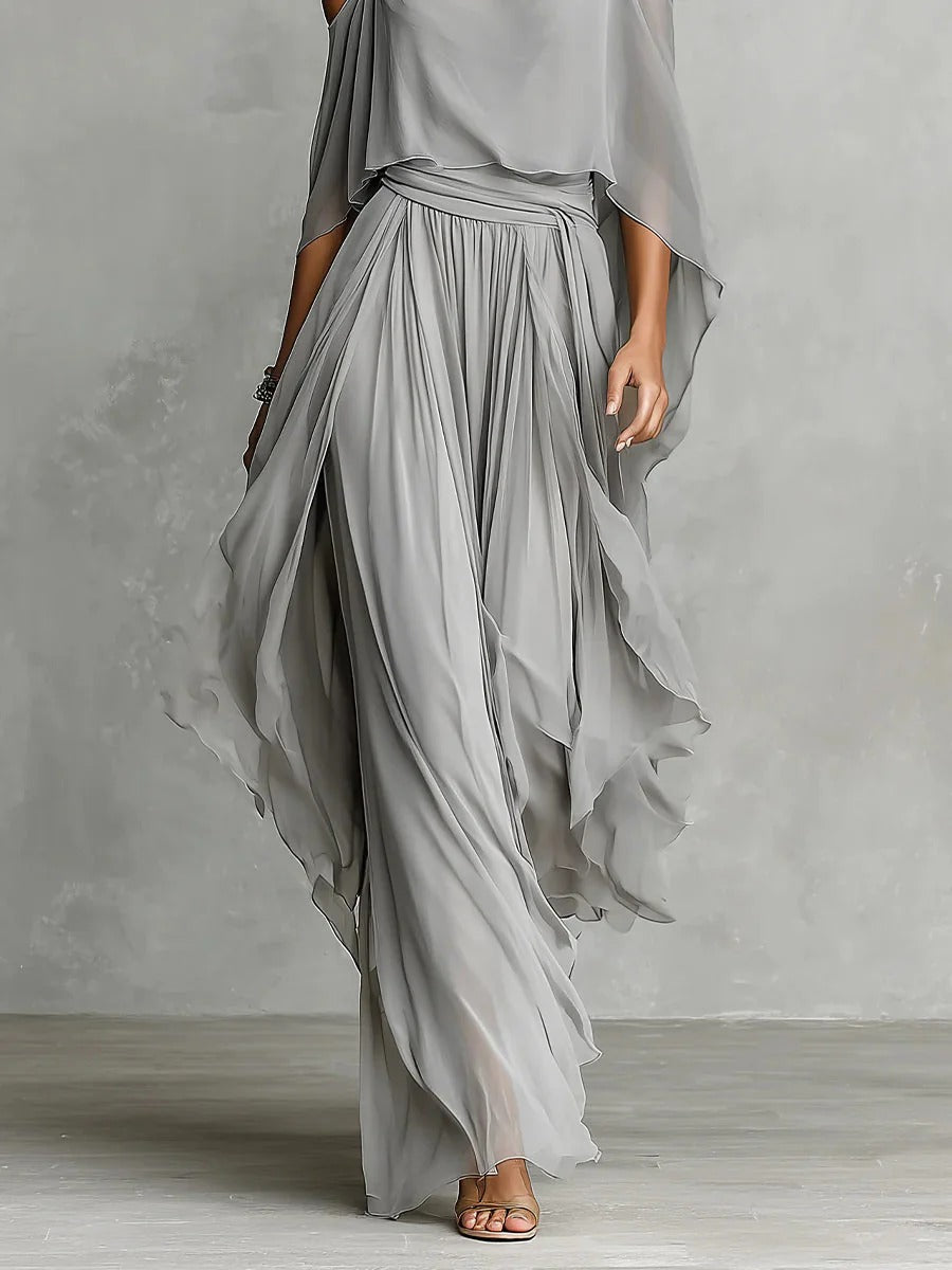 Claire - Ensemble Gris Bretelles Fines