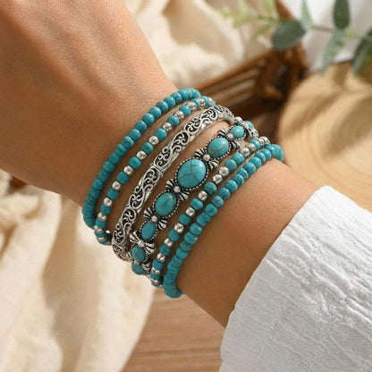 Mirella™ - Collection de Bracelets Boho avec Perles Turquoise