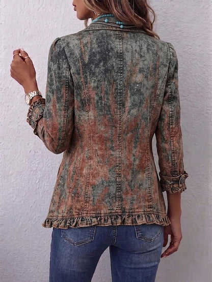Benita | Veste Dégradée Texturée à Volants