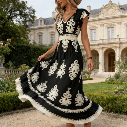 Candela - Robe longue baroque décolleté en V