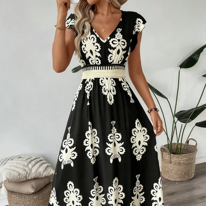 Candela - Robe longue baroque décolleté en V