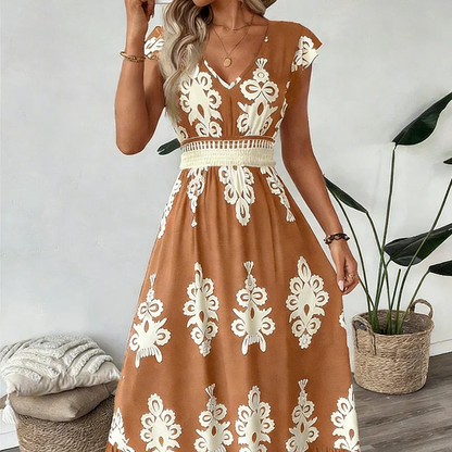 Candela - Robe longue baroque décolleté en V
