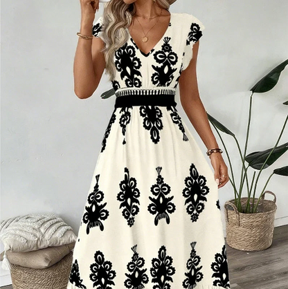 Candela - Robe longue baroque décolleté en V
