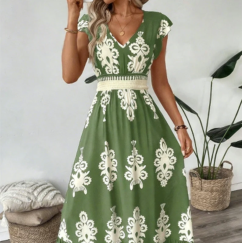Candela - Robe longue baroque décolleté en V