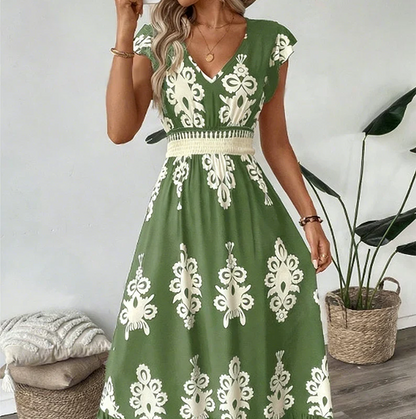 Candela - Robe longue baroque décolleté en V